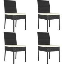 vidaXL Gartenstuhl 50 x 99 x 45 cm schwarz 4 St.