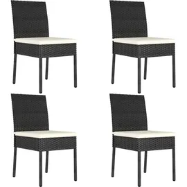 vidaXL Gartenstuhl 50 x 99 x 45 cm schwarz 4 St.