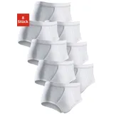 CLIPPER Slip Packung, 8 Stk., schlichtes Basic für jeden Tag aus Feinripp, Gr. 4 - 8 Stk., weiß, , 215214-4 8 Stk.