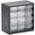 TRESTON Kleinteilemagazin Kunststoff 31 x 29 x 18 cm Lichtgrau 12 Schubladen