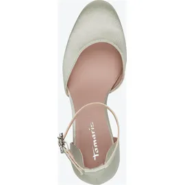 TAMARIS Damen Pumps mit Blockabsatz, weiß, 40 EU