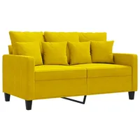 vidaXL 2-Sitzer-Sofa Gelb 120 cm Samt