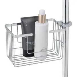 Wenko Duschstangencaddy Mod. Valognes, Edelstahl, 20x12x13 cm, rostfrei, einfache Montage ohne