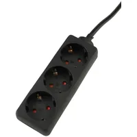 Unitec Steckdosenleiste 3-fach 1,4 m Schwarz 2 St.
