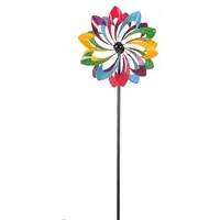 Trendline Gartenstecker Metall Windrad 180 cm mehrfarbig