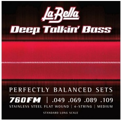 La Bella Saiten, 760FM Bass Saiten,4er,49-109 Deep Talkin' Flatwound