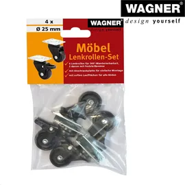 Wagner System Möbelrollen 4tlg. Set 30 x 40 mm