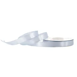 12mm Satinband 25m Schleifenband Geschenkband Stoffband Bastelband Silber / Grau