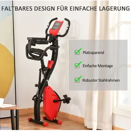 Homcom Heimtrainer mit LCD Display rot