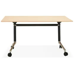 Kadima Design Bürotisch Klappbar  140 x 70 cm  Kompakt Flexibel Arbeitsfläche  Beige  Arbeitstisch