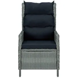 vidaXL Verstellbarer Gartensessel 67 x 94 x 38 cm hellgrau