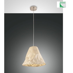 Fabas Luce Pendelleuchte CRUMPLE, E27 max. 40W, Höhe verstellbar, Metall / Keramik, Khaki FAB-3535-40-348