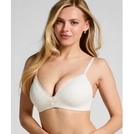 Hunkemöller Bügelloser BH "Vorgeformter BH ohne Bügel Lola", Damen, Gr. 75B, Cup B, weiß, 58% Polyamid, 25% Polyester, 17% Elasthan, BHs