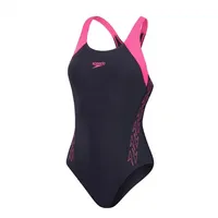 Speedo Damen Badeanzug Hyperboom Splice, True Navy/Electric Pink, 32