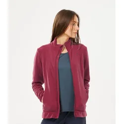 Fleecejacke Damen Wandern - MH120 rot kirschviolett|purpurrot XL