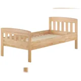 Erst-Holz Stabiles Buchen-Einzelbett Seniorenbett in zeitlosem Stil 100x200 mit wählbarem Zubehör V-60.76-10 Rollrost inkl.