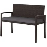 Costway Gartenbank 110 x 56 x 84 cm Braun/Grau