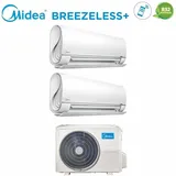 Midea - dual split inverter klimagerät breezeless+ 9+12 mit m2od-18hfn8-q r-32 wi-fi integrated 9000+12000 - neu