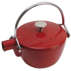 Staub Teekanne STAUB Teekanne,Kanne 16 cm rund Kirsch-Rot Gusseisen Induktion, 1,15 l rot