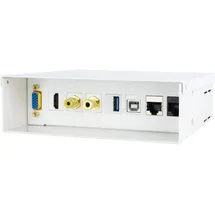 NANOCABLE 10.35.0003 - Multimedia Wandanschlussdose VGA+HDMI+JACK3.5+RCA+USB3.0+USB2.0+2xRJ45, weiß