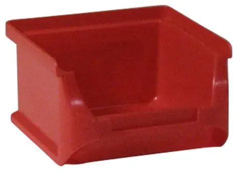 Hardwex Sichtlagerkasten aus PP, rot, 102x100x60 mm