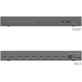 PURETOOLS PT-SP-HD18-48G - HDMI Splitter, 8 Port, 8K (60Hz 4:2:0), mit Down-Scal...