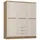vente-unique Kleiderschrank Peroli 180 x 206 x 46,5 cm Beige/Holzfarben