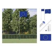 VidaXL Europaflagge mit Mast 6,23 m Aluminium