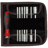 Wiha Wechselklingen-Schraubendreher Set SYSTEM 6 9-tlg. Rot/Schwarz