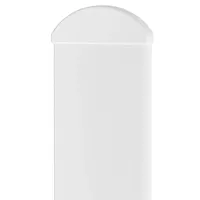 Zaunlatte Kunststoff in Weiß – 8,2 × 2,2 cm, Längen 80/100/120 cm, inkl. halbrunder Kappe, ideal für individuelle Gartenzaunprojekte & Reparaturen