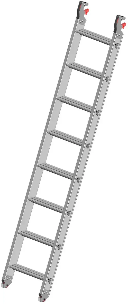 Layher Stufenhängeleiter mit Rollen 8 Stufen
