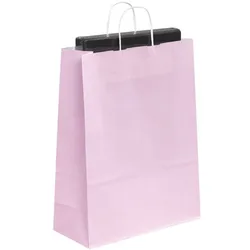 VP 50 Tragetaschen Papier »toptwist« pink pink