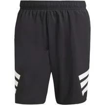 adidas Men's Stripes Swim Shorts 8" INCH, black/white 3XL