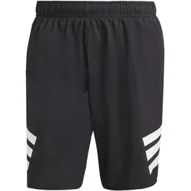 adidas Men's Stripes Swim Shorts 8" INCH, black/white 3XL