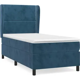 vidaXL Boxspringbett 100 x 200 cm Dunkelblau
