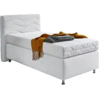Westfalia Schlafkomfort Boxspringbett "Sigma", weiß, B:105cm L:210cm, Bezug Bett: