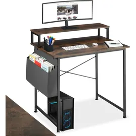 Tectake Schreibtisch Everett Dunkelbraun
