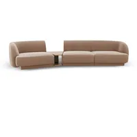Micadoni Sofa Miley, modular 3-Sitzer braun