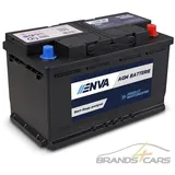 ENVA AGM AUTOBATTERIE STARTERBATTERIE 80Ah 800A 12V Start-Stop wie 75Ah 85Ah