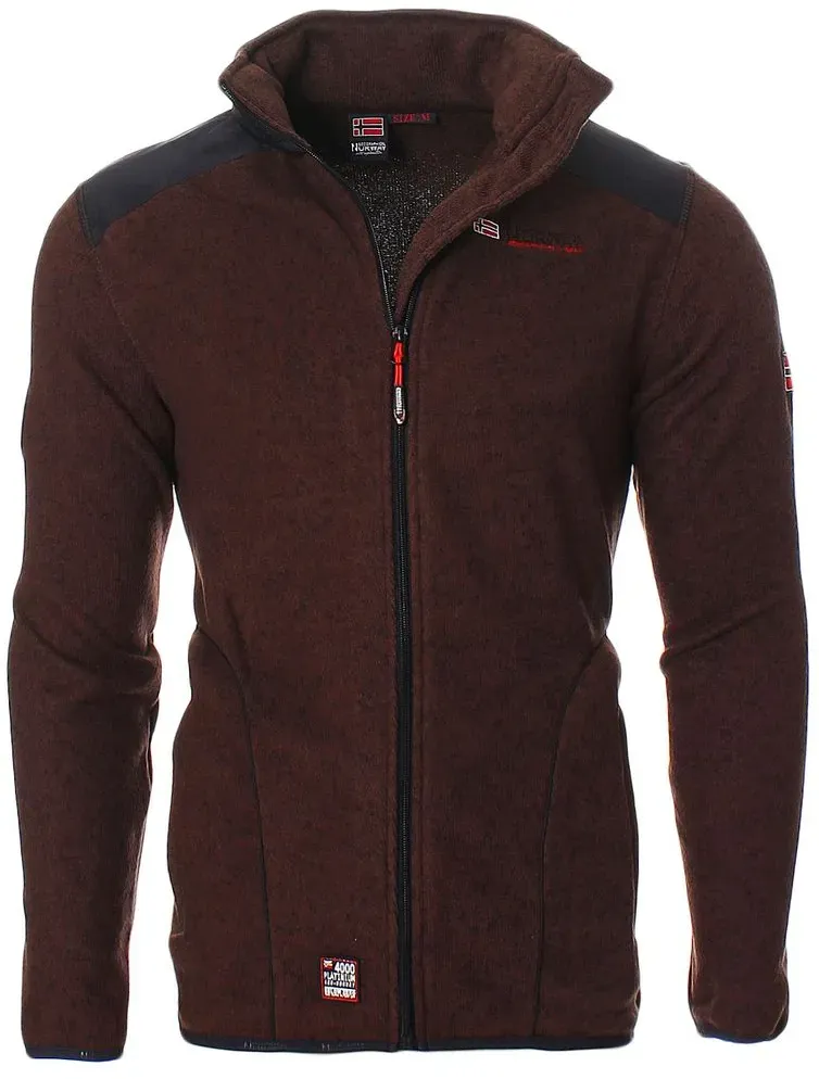 Geographical Norway Herren Sweatjacke Pullover Sweatshirt Tempico, Farbe: Braun, Größe: L