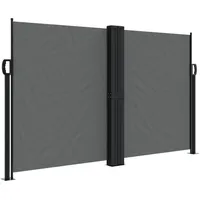 furnicato Seitenmarkise 140 x 600 cm Anthrazit Polyester