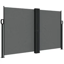 furnicato Seitenmarkise 140 x 600 cm Anthrazit Polyester