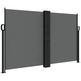 furnicato Seitenmarkise 140 x 600 cm Anthrazit Polyester