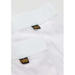 Boxer ALPHA INDUSTRIES „Alpha Industries Men – Underwear AI Tape 2 Pack“ Gr. L, weiß (all white) Damen Unterhosen Alpha Industries