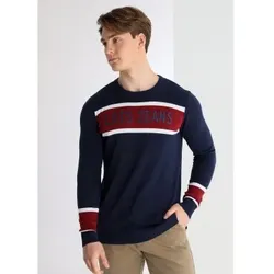 Lois Jeans für Herren. 176703994 Marinefarbenes Logo-Trikot mit hoher Dichte (3XL), Lässig, Baumwolle