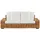 Beliani Gartensofa 3-tlg. Cremeweiß