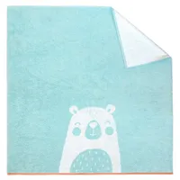 Dyckhoff Kinderbadetuch 'Bear' Mint - Blau 100 x 100