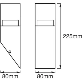 LEDVANCE Außenleuchte Edelstahl 22,5 cm inkl. LED-Lampe 400 lm silber