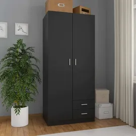 vidaXL Drehtürenschrank 80 x 180 x 52 cm schwarz