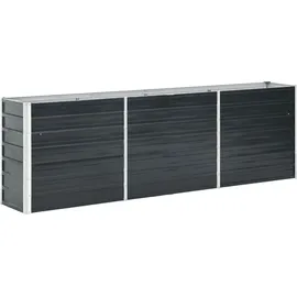 vidaXL Garten-Hochbeet verzinkter Stahl rechteckig 240 x 40 x 77 cm Anthrazit 